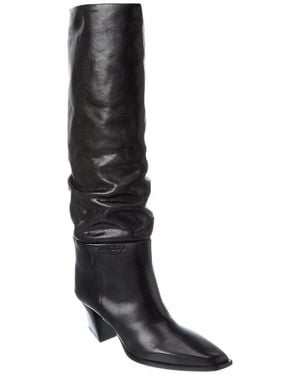 Jimmy Choo Hart 60 Leather Knee-High Boot - Black