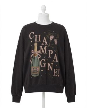 Z Supply Celebrate Sunday Champagne Sweatshirt - Black