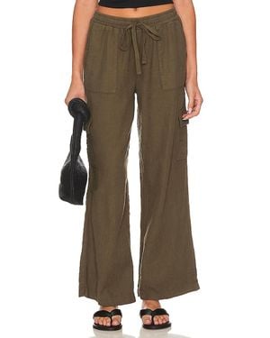 Bobi Wide Leg Cargo Pants - Brown