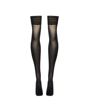 Wolford Velvet De Luxe 50 Stay-Up - Black