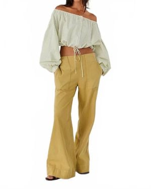 Free People Breezy Denim Pull On Jeans - Yellow