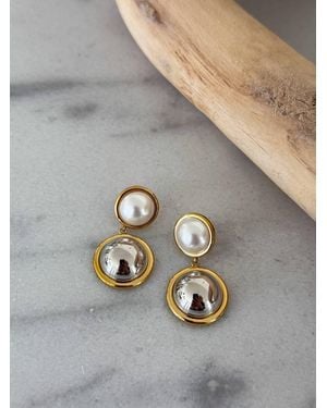 Chansuttpearls Luxe Pearl Earrings - Gray