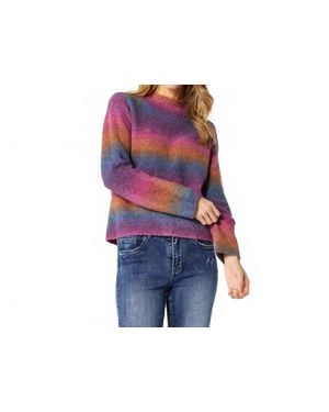 Coco + Carmen Rachel Fuzzy Ombre Sweater - Black
