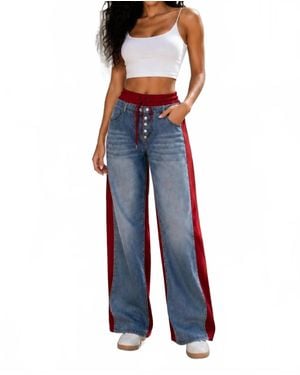 SurelyMine Apex Hybrid Wide Leg Jeans - Blue