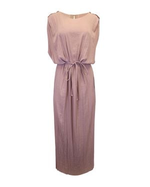 Acne Studios Polyester Tie-Waist Maxi Dress - Purple