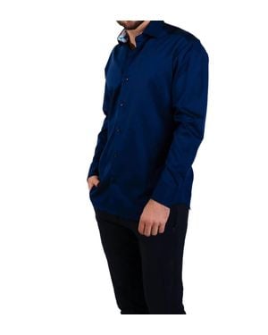 MASUTTO York/92 Long Sleeve Button Down Shirt - Blue
