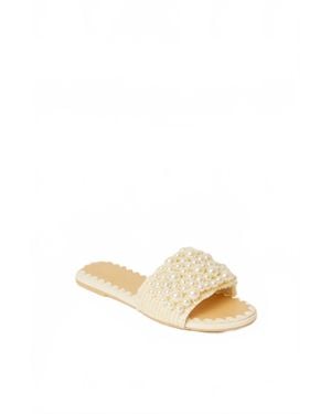 BTB Los Angeles Milos Pearl Slide - White