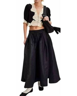 Free People Emilia Full Skirt - Black
