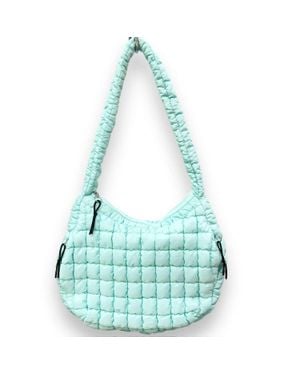 Queens Designs Quilted Crossbody Puffer Bag - Blue