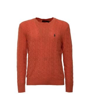 Polo Ralph Lauren Cable-Knit Wool Cashmere Embroidered Pony Sweater