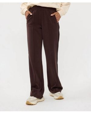 EsQualo Lurex Tape Modal Pant - Brown