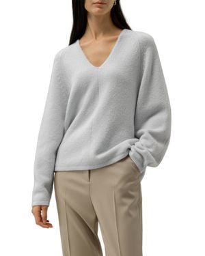 LILYSILK Bouclé Knit Silk-Cashmere Sweater - Gray