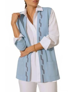 J'Envie/Eli Linz Geometric Vest - Blue