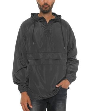 TRUEDAMES Color Block Anorak Jacket Pullover Windbreaker - Gray