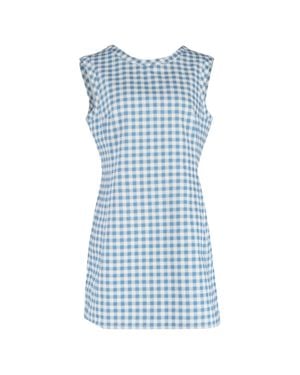Emilia Wickstead Emmy Gingham Mini Dress - Blue