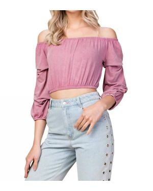 Honey Punch Wild Child Crop Top - Pink
