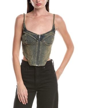 AFRM Iris Zip Front Corset Top - Black