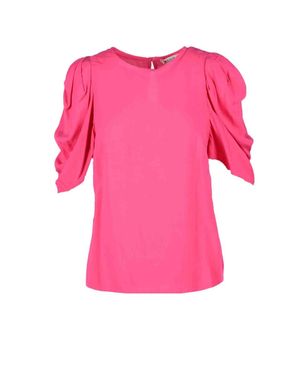 Think! Fuchsia Viscose Blouse - Pink