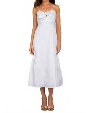 Lavender Brown Tayla Midi Dress - White
