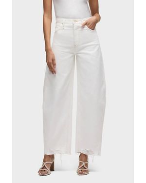 Hudson Jeans Bailey Relaxed Low Rise Barrel Jeans - White
