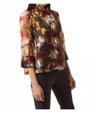 Joseph Ribkoff 2-Piece Button Front Jacket - Brown