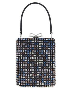Self-Portrait Polyester Handbag - Blue