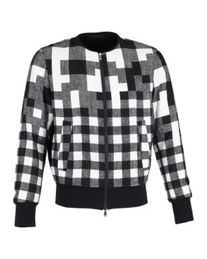 Neil Barrett Checkered Bomber Jacket - Black