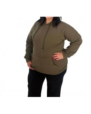 Michelle Mae Kacey Ribbed Hoodie - Black