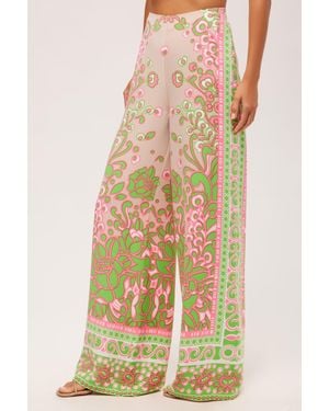 Trina Turk Federer Wide-Leg Pant - Blue