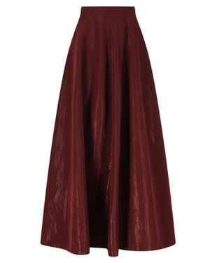Alberta Ferretti Trapeze Panel Triacetate-Blend Maxi Skirt - Red