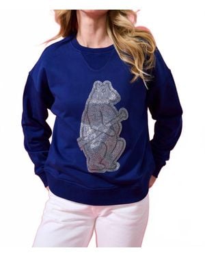 Terez Cubs 1914 Bear Gems Crew Sweatshirt - Blue