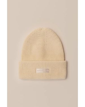 Lucky Brand Solid Knit Beanie - Natural