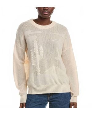 Brodie Cashmere Desert Boyfriend Sweater - Natural