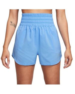 Nike One Dx6642-412 Shorts Dri-Fit Pull On High-Waisted Kfc585 - Blue