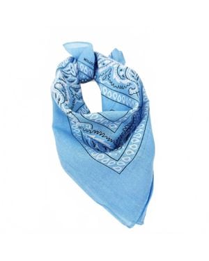 Love and Repeat Paisley Pattern Bandana - Blue