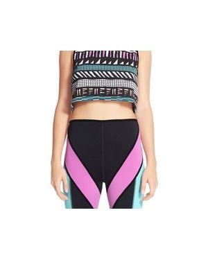 MINKPINK Personal Best Sleeveless Geometric Tank Crop Top - Black