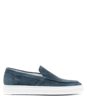 Doucal's Suede Slip-On Loafers - Blue