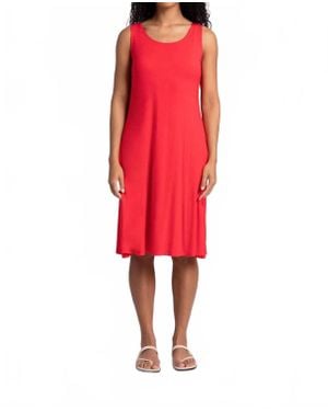 Sympli Bamboo Tank Dress - Red
