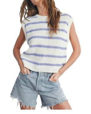 Buttermelon Sanibel Knit Tank Top - Blue