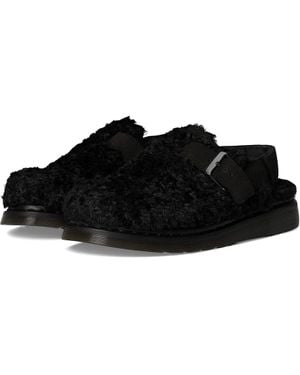 Dr. Martens Jorge Ii Faux Fur Lined Deluxe Borg Slingback Mules - Black
