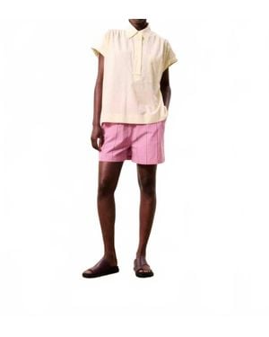 FRNCH Brizea Classic Collar Top - Pink
