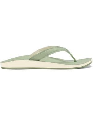 Olukai Southshore Waterproof Leather Sandals - Green
