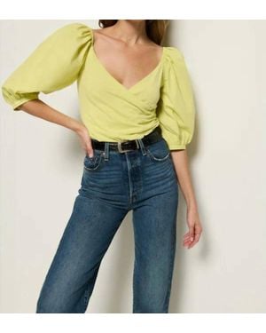 Nation Ltd Marie Lou Peasant Top - Blue