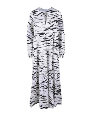 Aglini Long Dress With Tie - White