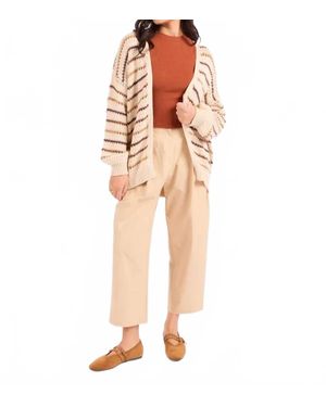 Sadie & Sage Lost Range Stripe Cardigan - Natural