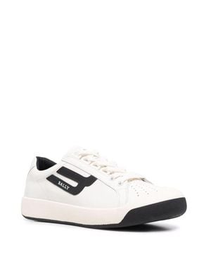Bally Ladies Two-Tone Low-Top Sneakers - White