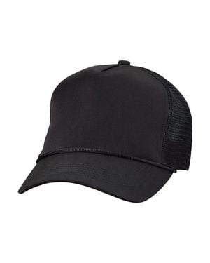 Valucap Five-Panel Mesh-Back Trucker Cap - Black