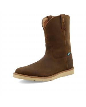 Twisted X Work Pull On Wedge Sole Boot - Brown