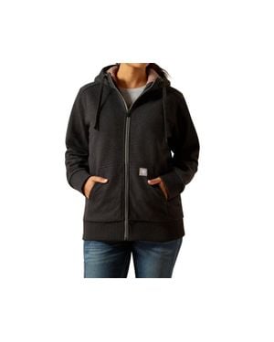 Ariat Rebar All Weather Sherpa Full Zip Hoodie - Black