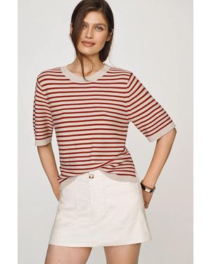 Sanctuary Striped Sweater Tee - Red